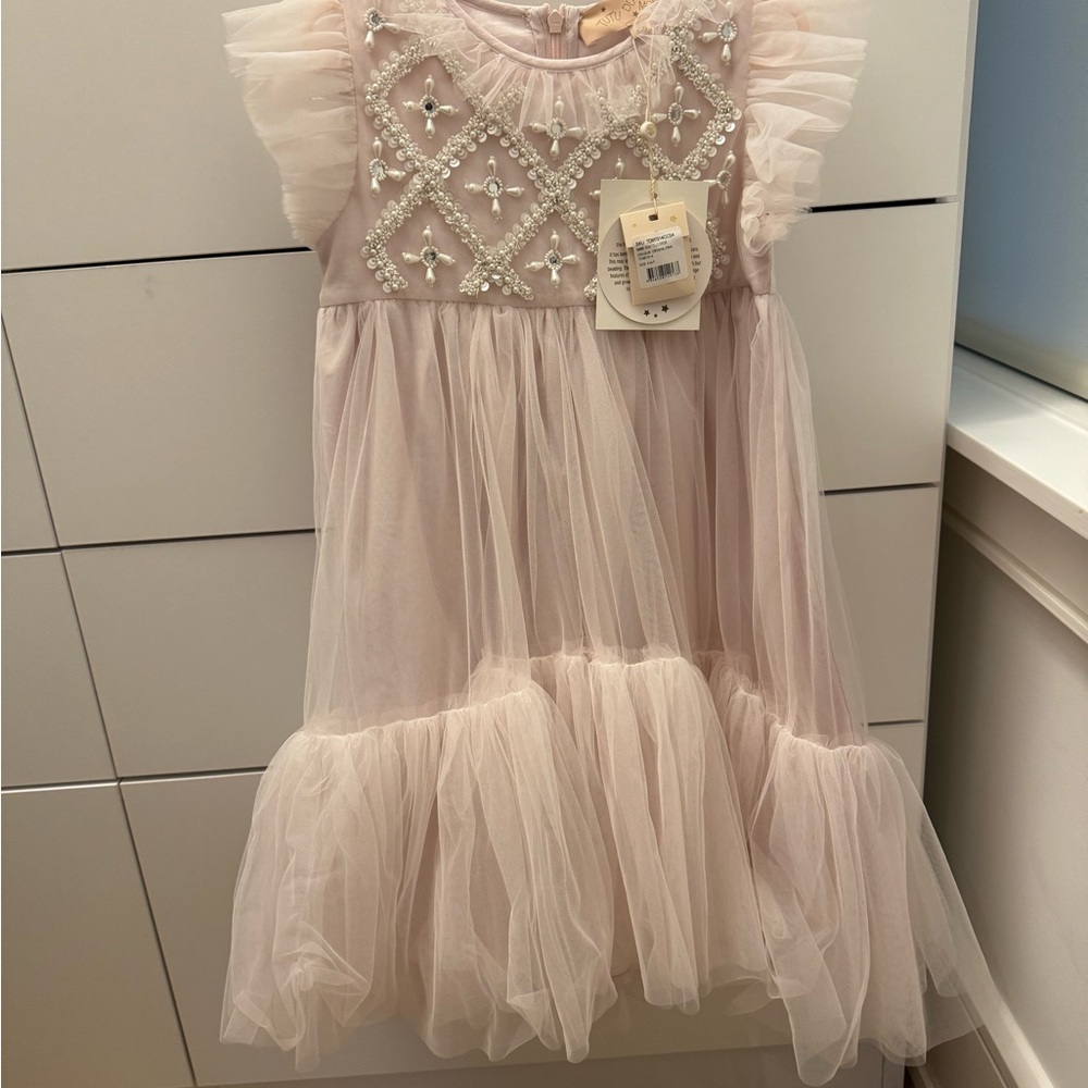 Tutu Du Monde Blush Dress with Pearl Embellishments